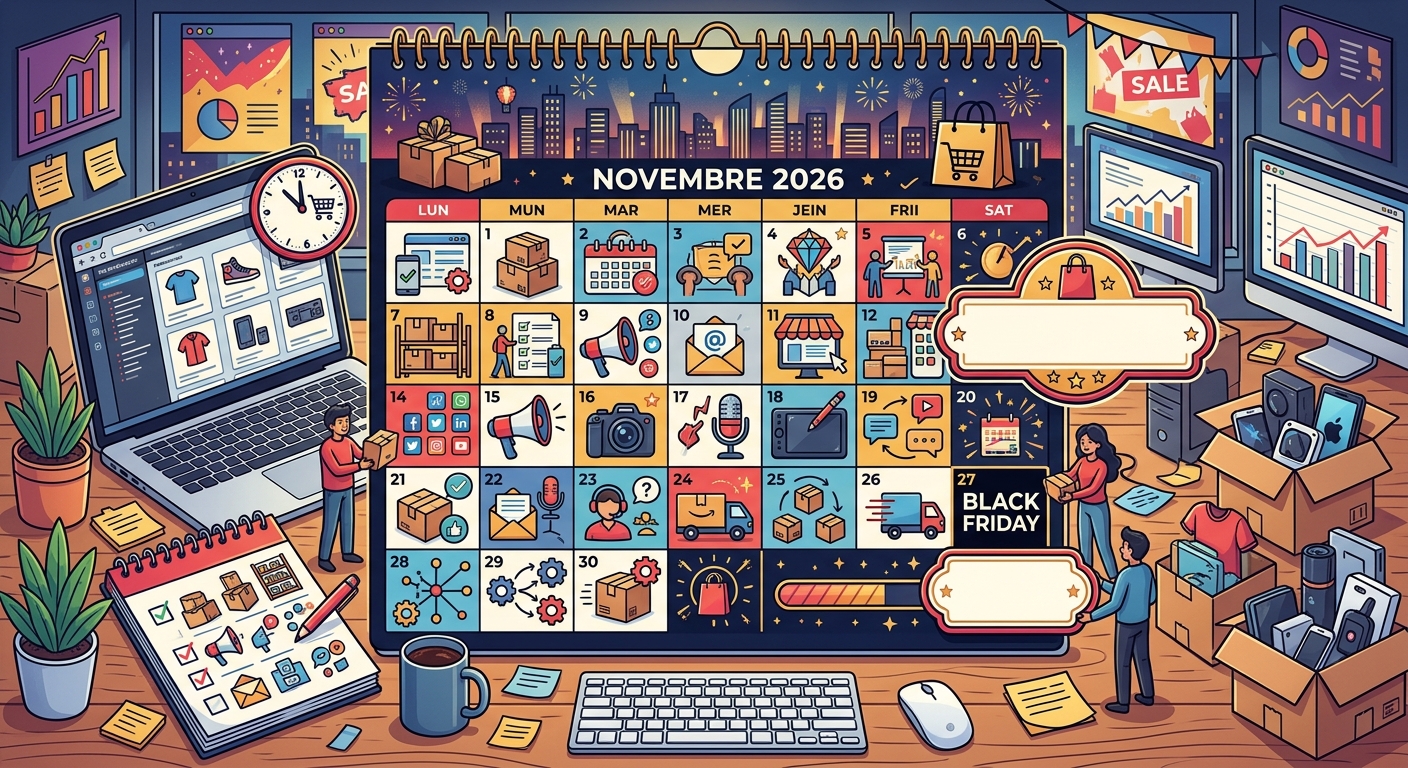 Calendario di preparazione al Black Friday 2026 per un e-commerce