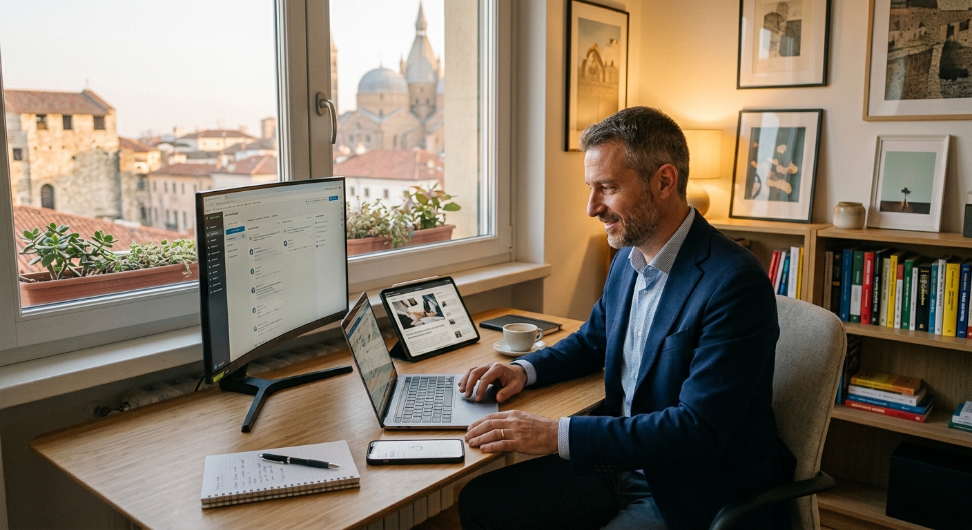 Professionista di Padova che cura la propria presenza digitale